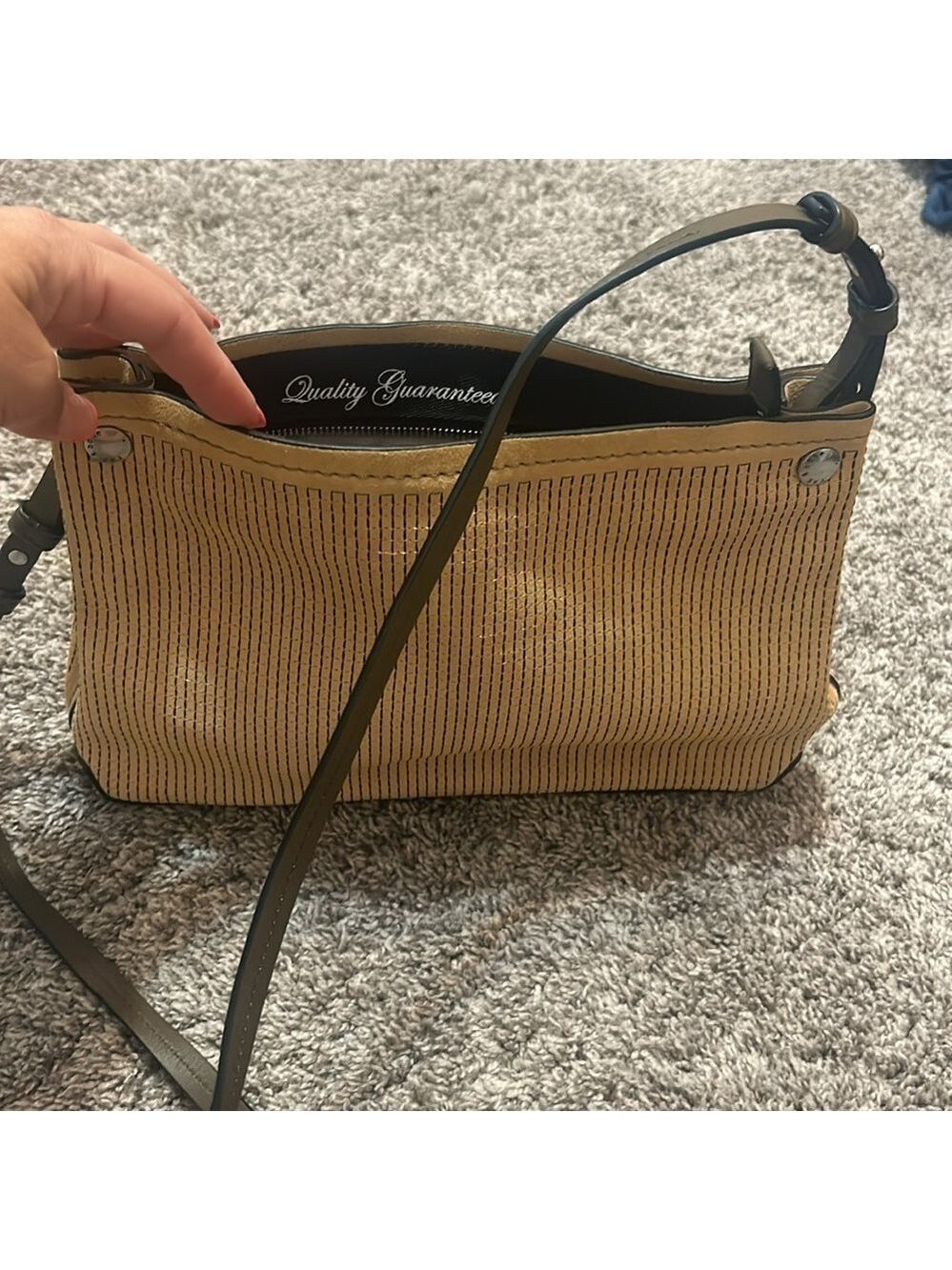 NWOT New Rag & Bone Compass Stitched Embroidered Suede Crossbody Bag Purse - Picture 5 of 10